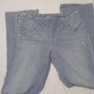 New York & Company Denim Pull On Stretch Jeans sz M
